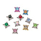 Tilum 14g-12g Internally Four-Threaded Titanium Orbital Jewel Top - Price Per 1
