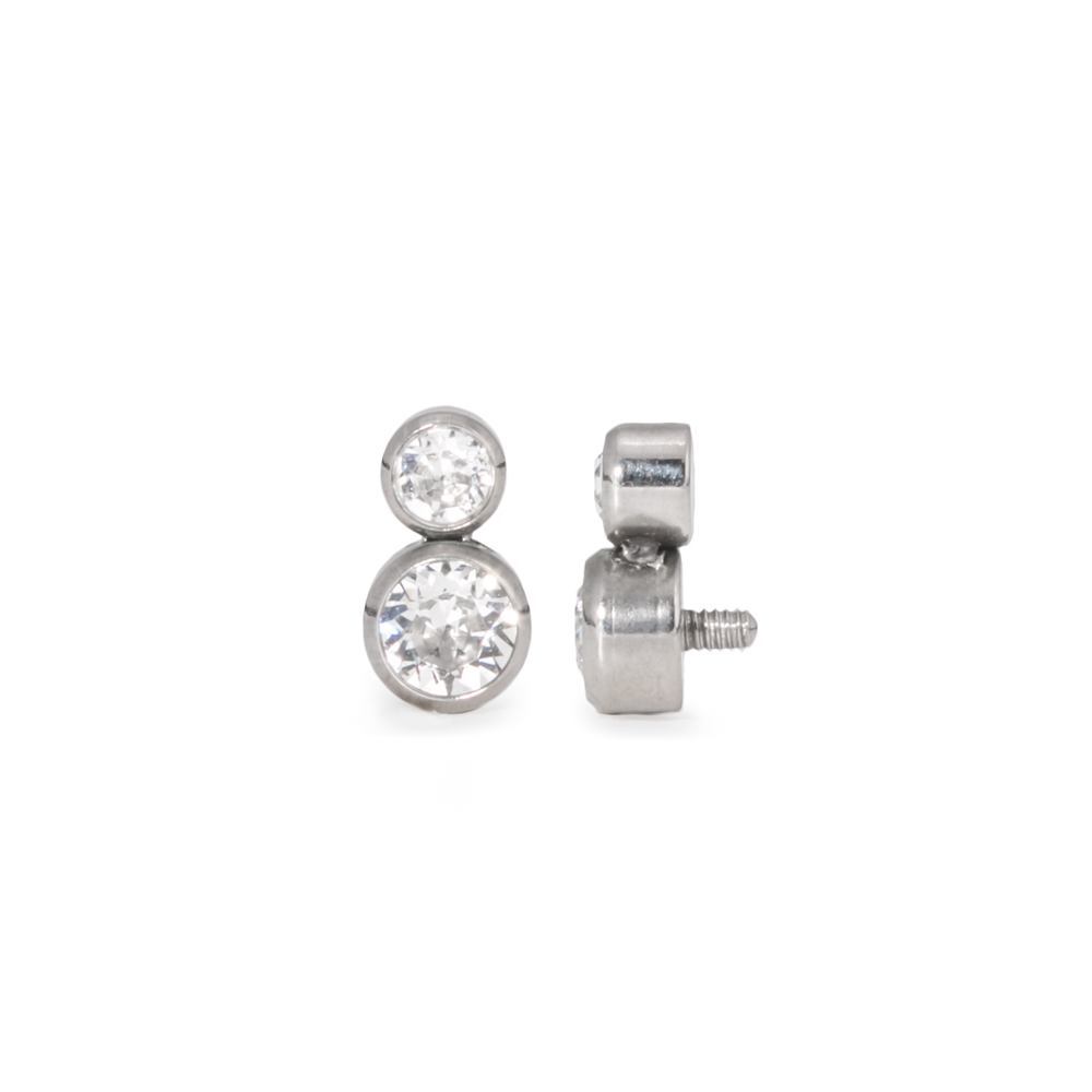 Tilum 14g-12g Internally Threaded Stacked Jewel Cluster Top - Price Per 1
