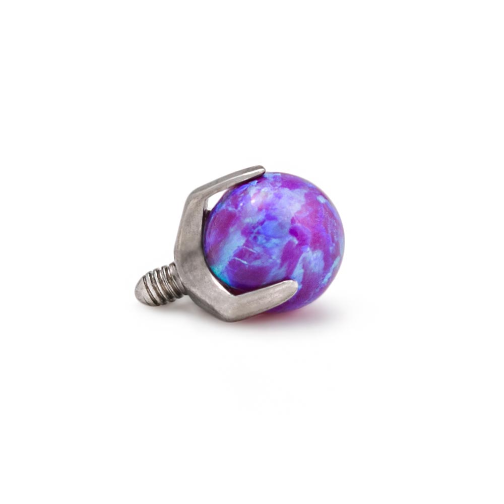 Tilum 14g-12g Internal 5mm Prong-Set Opal Ball - Price Per 1