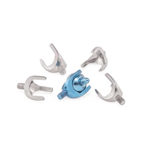Tilum Titanium Prong-only End with Internal 1.2mm Threading - Price Per 1