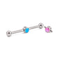 Tilum 4mm Titanium Bezel-Set Opal Disc with 2 Internal 1.2mm Threaded Posts - Price Per 1