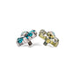 Tilum 14g-12g Internally Threaded Titanium Flower Top with White Opal Center - Choose Petal Jewel Color - Price Per 1