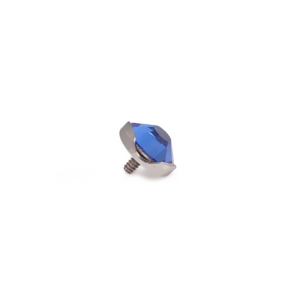 Tilum 18g-16g Internally Threaded Titanium 4.4mm Jeweled Prong-Set Top - Price Per 1