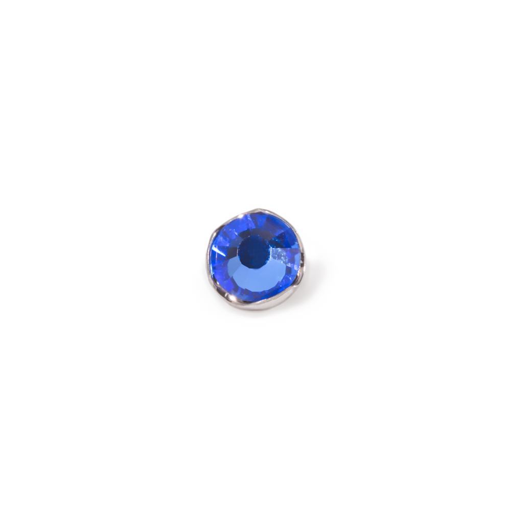 Tilum 18g-16g Internally Threaded Titanium 4.4mm Jeweled Prong-Set Top - Price Per 1