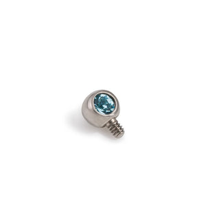 Tilum 14g-12g Internally Threaded 90° Swarovski Jeweled Titanium Ball – 3mm – Price Per 1 - Painful Pleasures