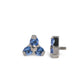 Tilum 18g-16g Internally Threaded Titanium Jewel Trinity Top - Small - Price Per 1