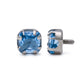 Tilum 14g-12g Internally Threaded Titanium Corner Prong-Set Square Jewel Top - 5mm - Price Per 1