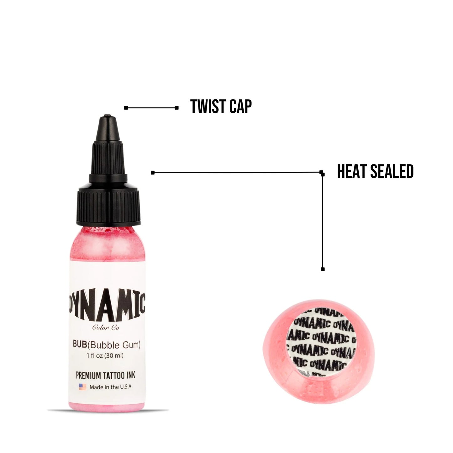 Dynamic Bubble Gum Tattoo Ink - 1oz. Bottle - Painful Pleasures