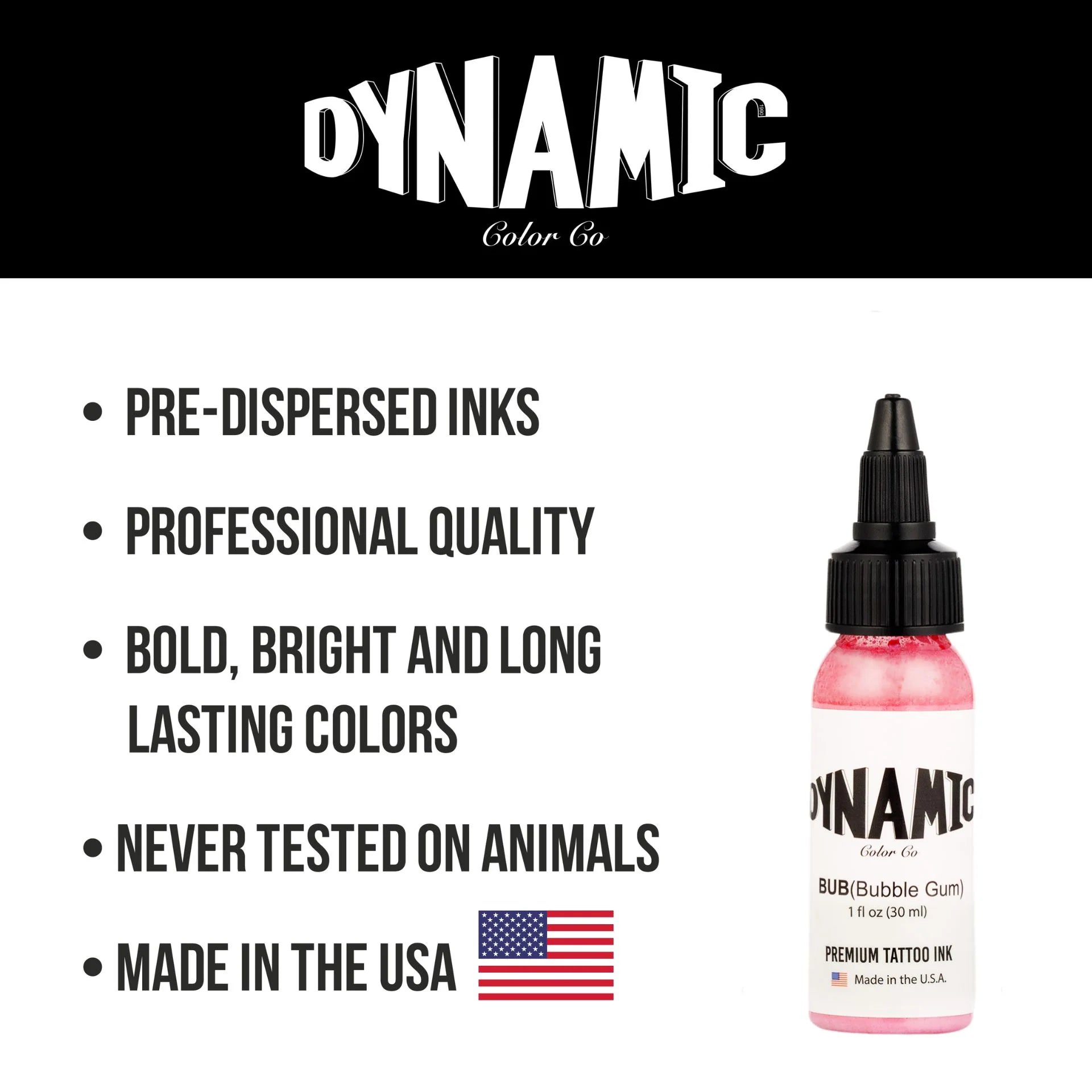 Dynamic Bubble Gum Tattoo Ink - 1oz. Bottle - Painful Pleasures