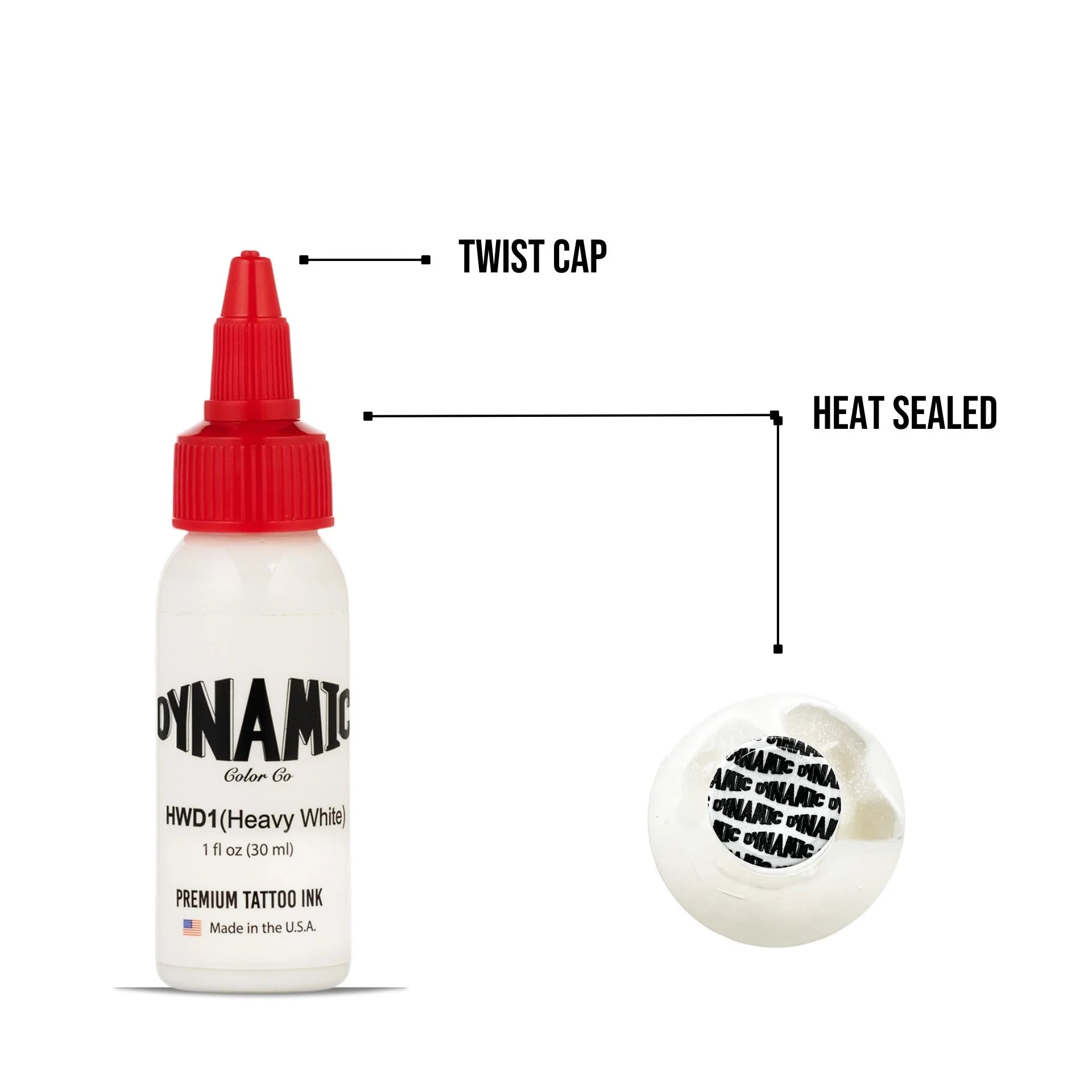 Dynamic Heavy White Tattoo Ink — Pick Size - Painful Pleasures