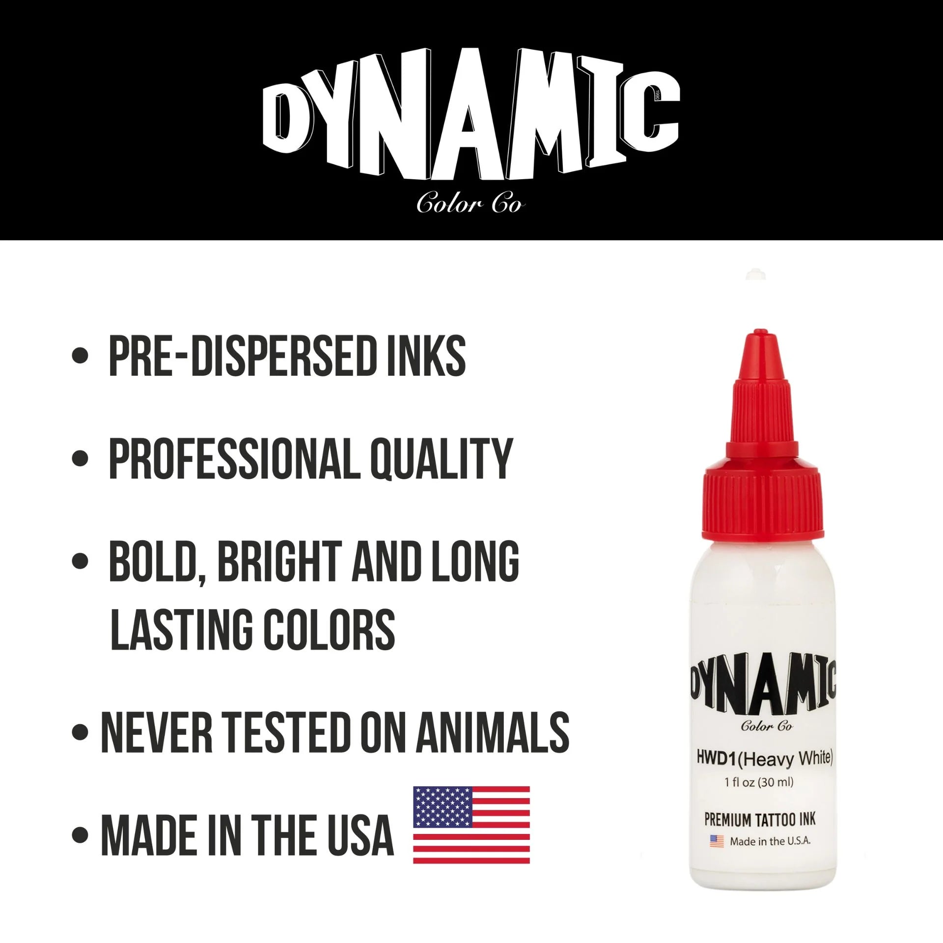 Dynamic Heavy White Tattoo Ink — Pick Size - Painful Pleasures