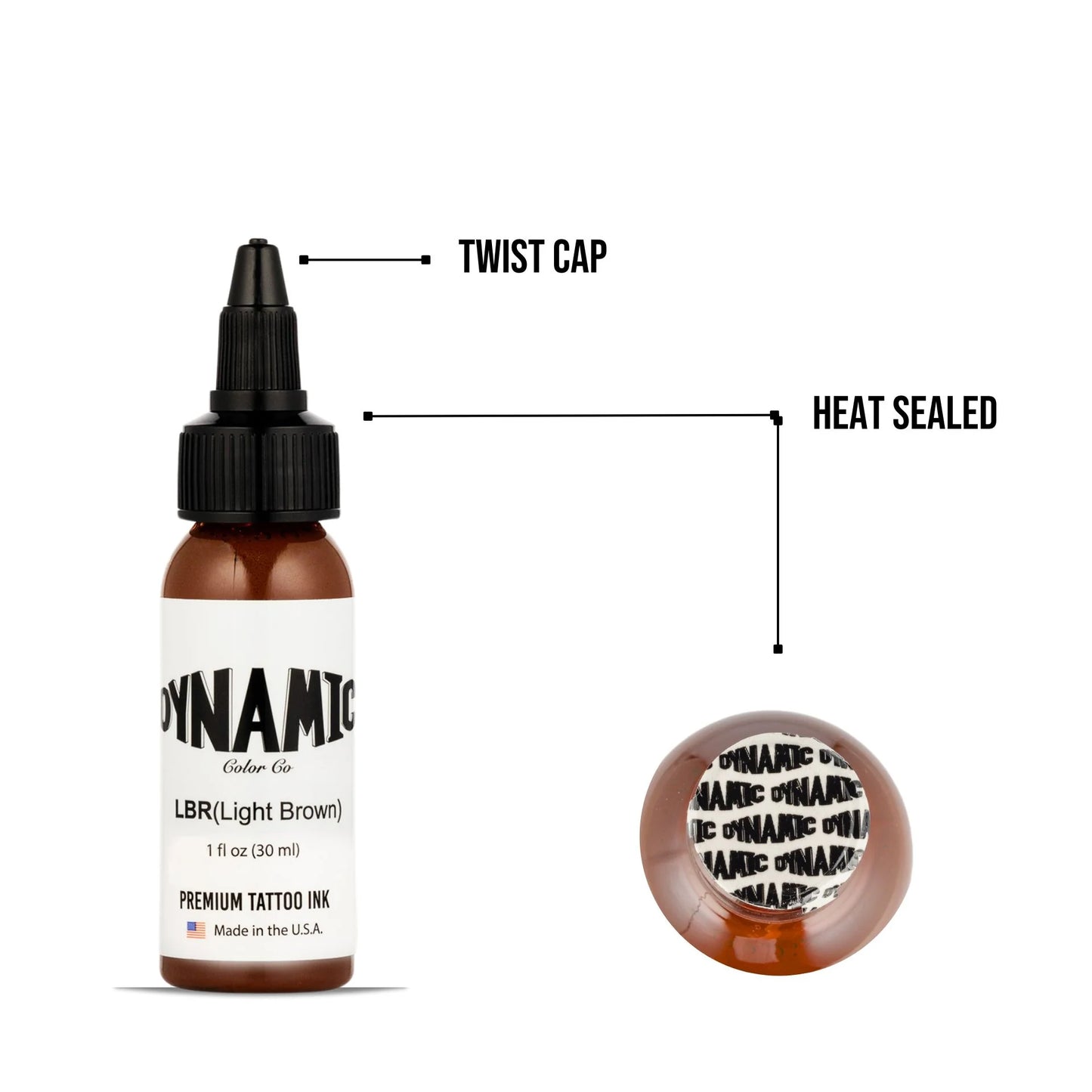 Dynamic Light Brown Tattoo Ink - 1oz. Bottle - Painful Pleasures