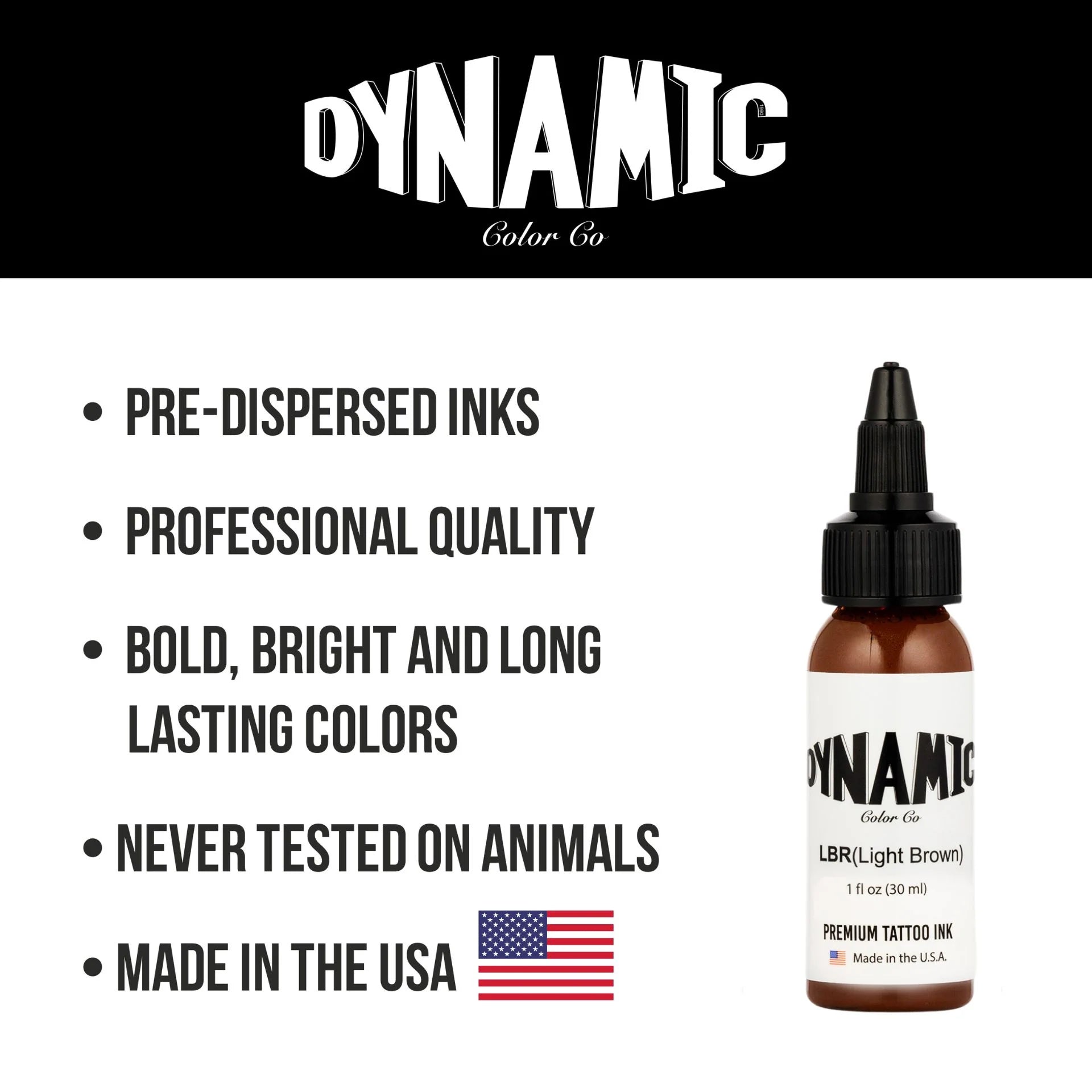 Dynamic Light Brown Tattoo Ink - 1oz. Bottle - Painful Pleasures