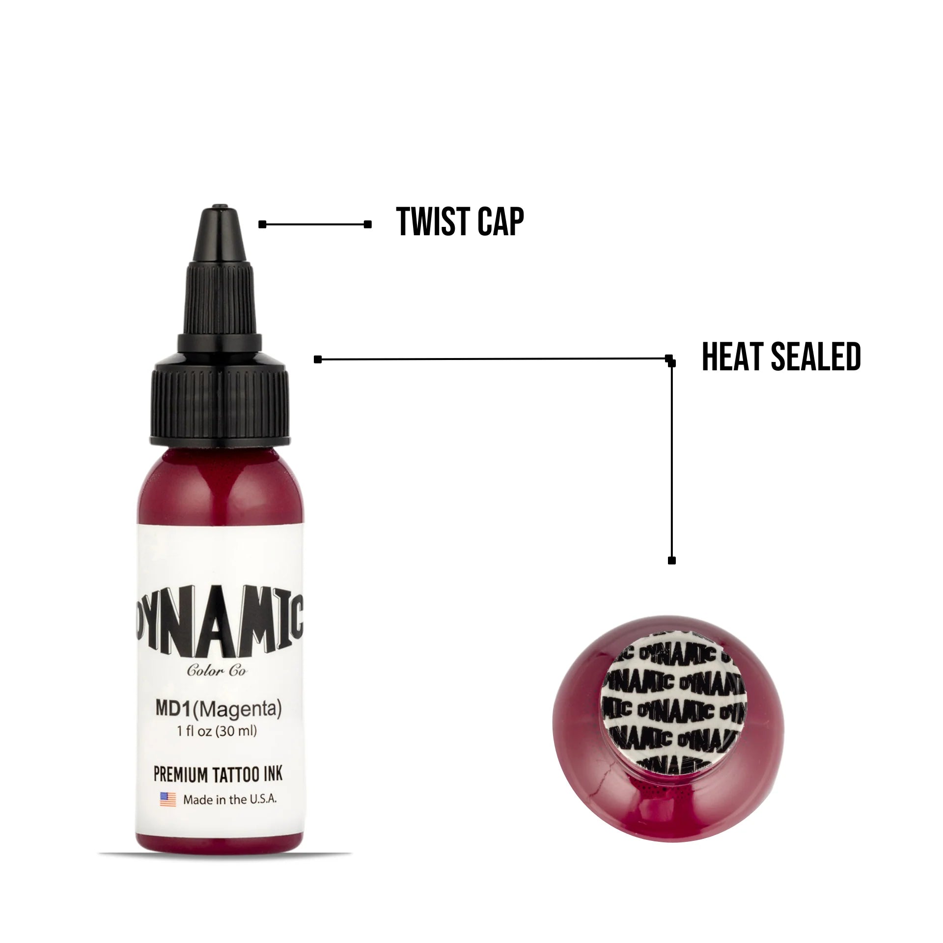 Dynamic Magenta Tattoo Ink - 1oz. Bottle - Painful Pleasures