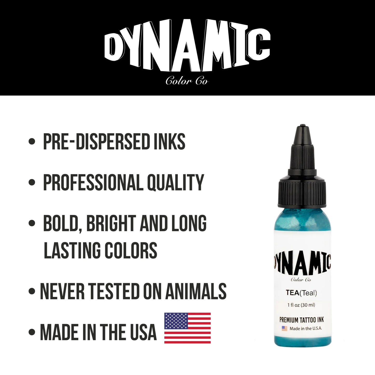 Dynamic Teal Tattoo Ink - 1oz. Bottle - Painful Pleasures