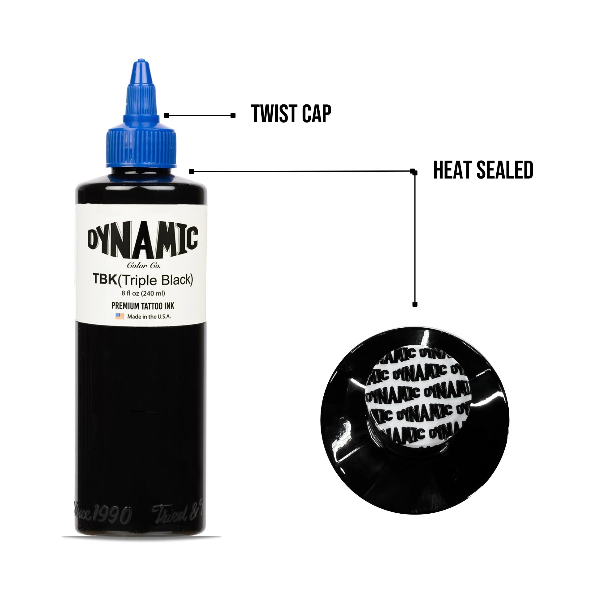 Dynamic Triple Black Tattoo Ink 8oz - 4