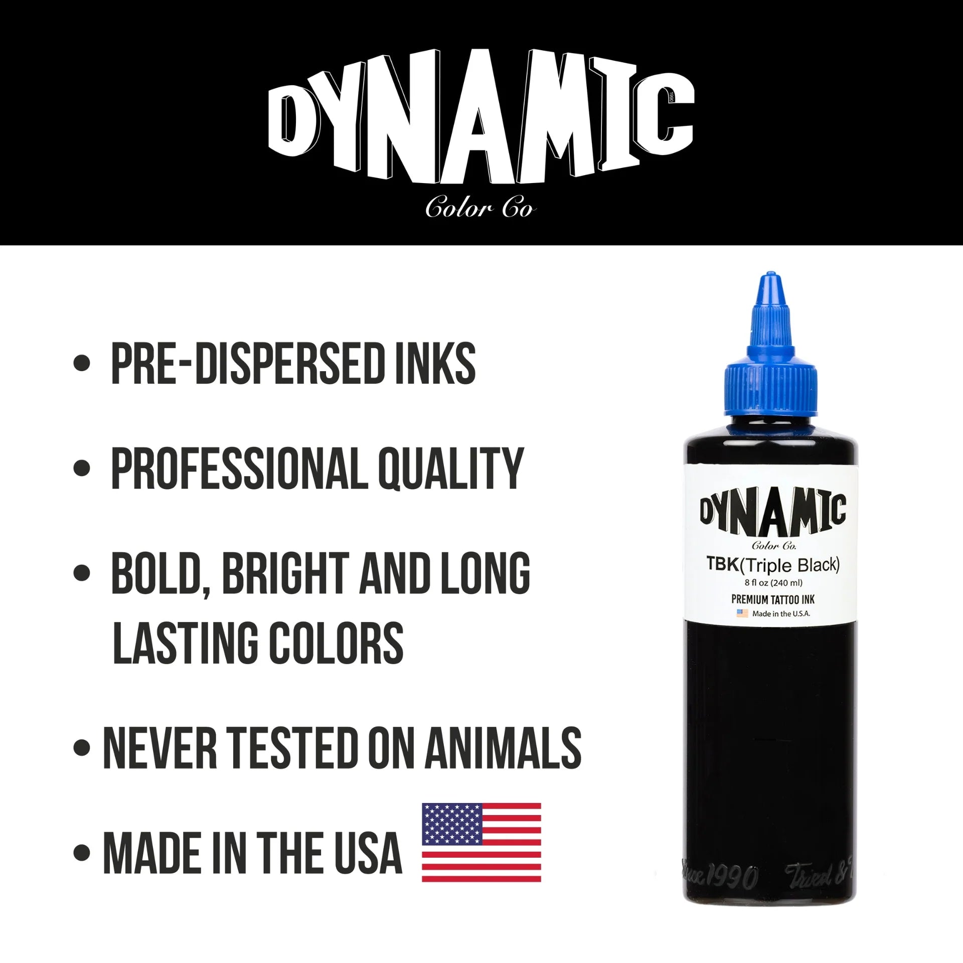 Dynamic Triple Black Tattoo Ink 8oz - 5