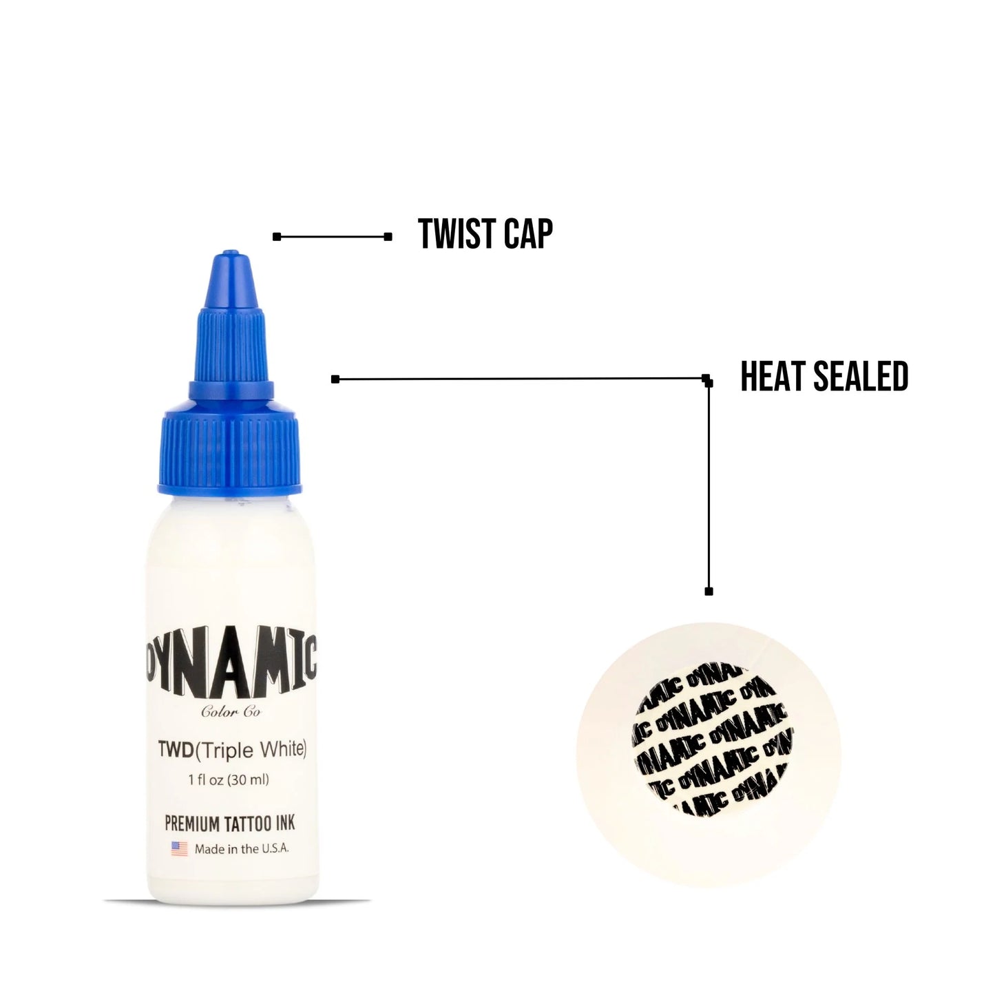 Dynamic Triple White Tattoo Ink — Pick Size - Painful Pleasures