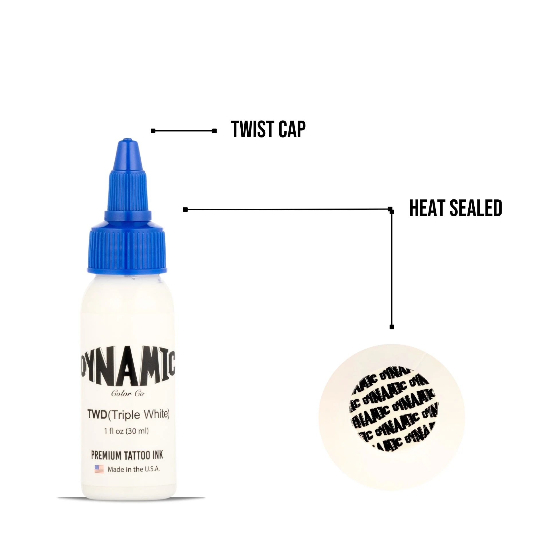 Dynamic Triple White Tattoo Ink — Pick Size - Painful Pleasures