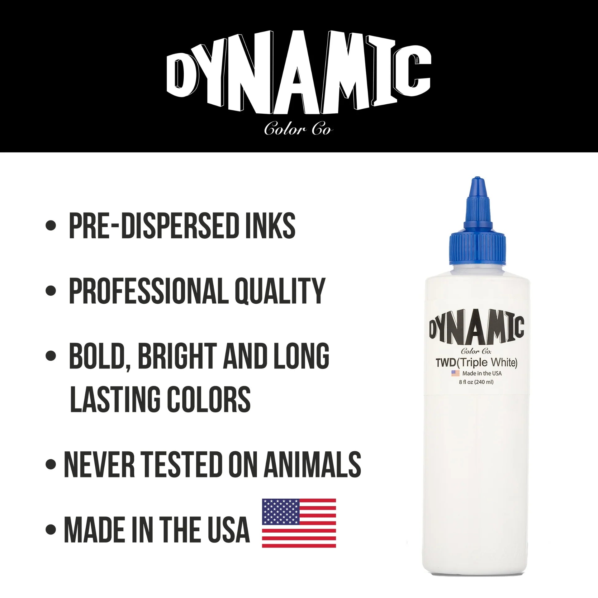 Dynamic Triple White Tattoo Ink — Pick Size - Painful Pleasures
