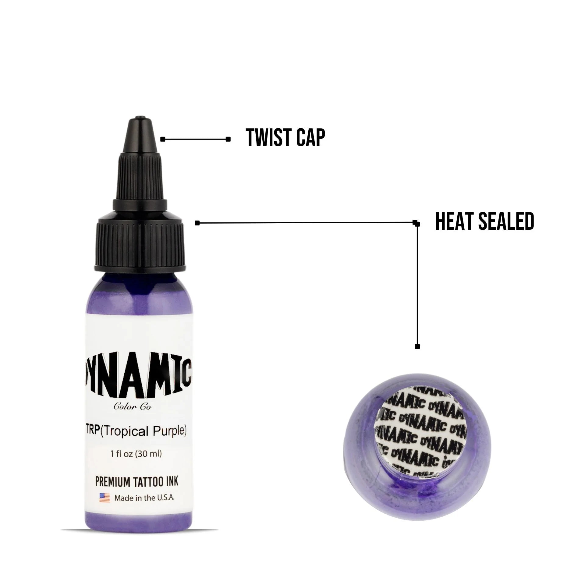 Dynamic Tropical Purple Tattoo Ink - 1oz. Bottle - Painful Pleasures