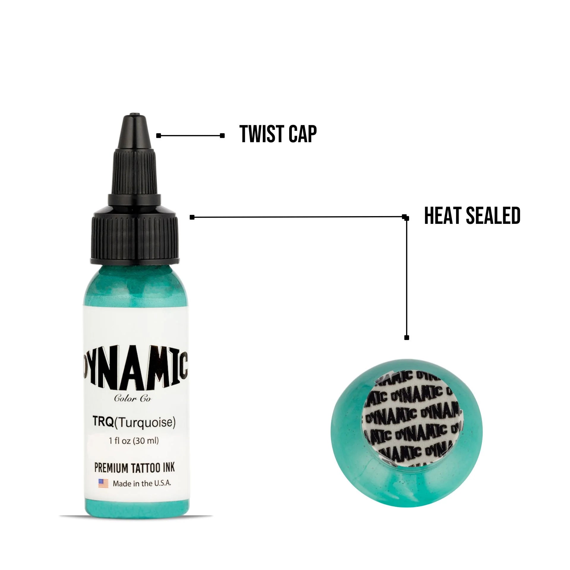 Dynamic Turquoise Tattoo Ink - 1oz. Bottle - Painful Pleasures