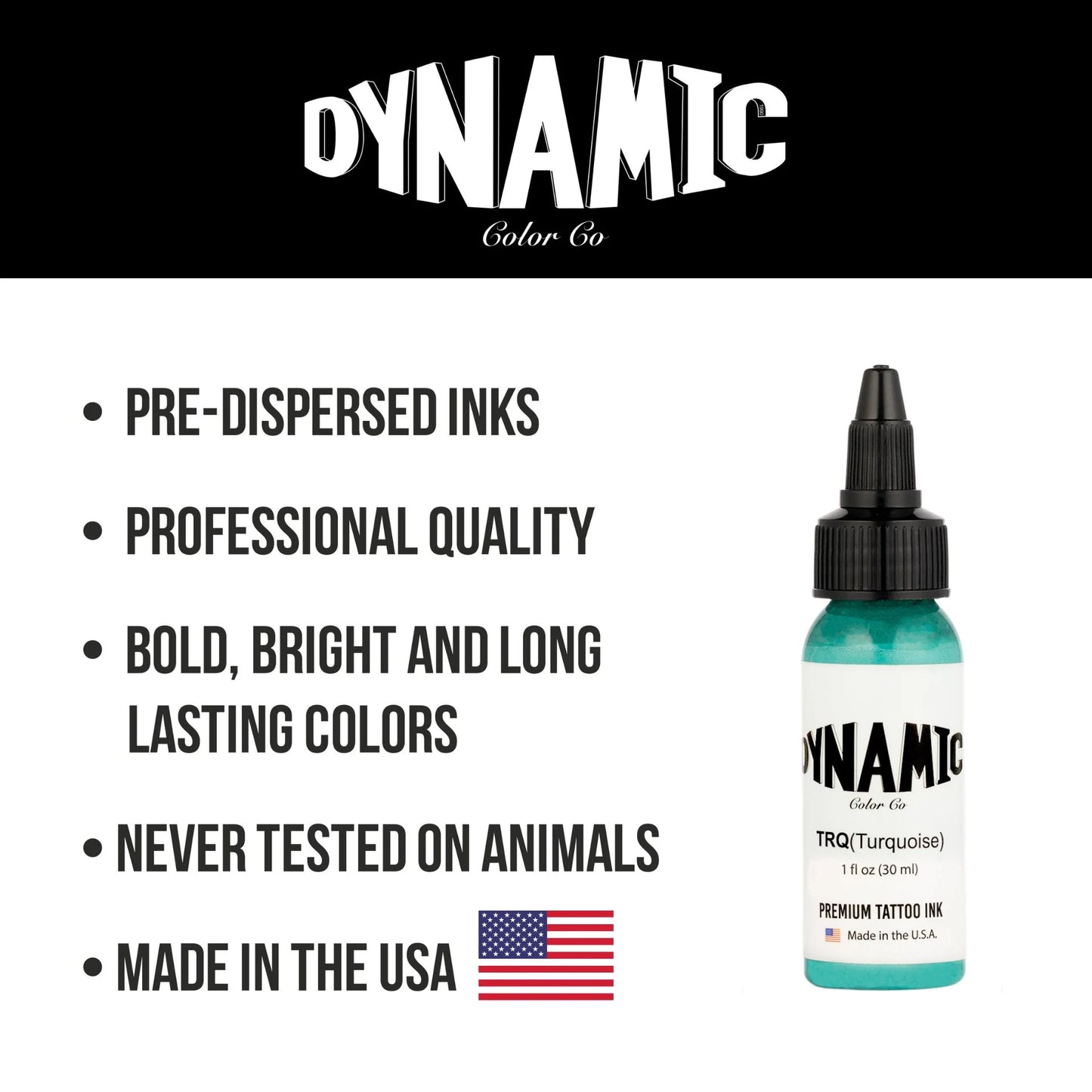 Dynamic Turquoise Tattoo Ink - 1oz. Bottle - Painful Pleasures