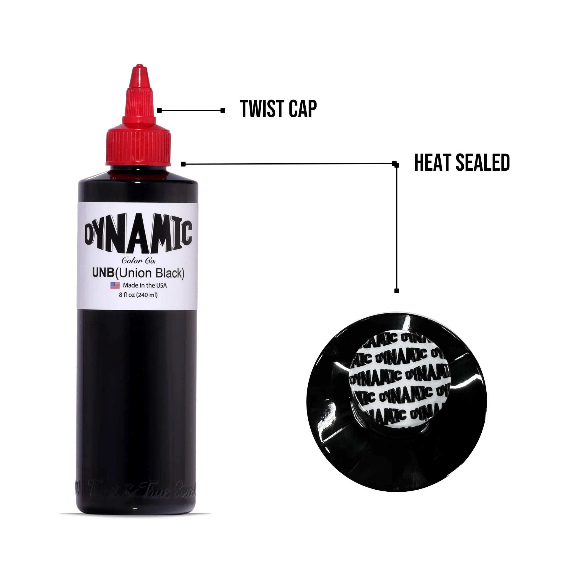 Dynamic Union Black Tattoo Ink 8oz - 4