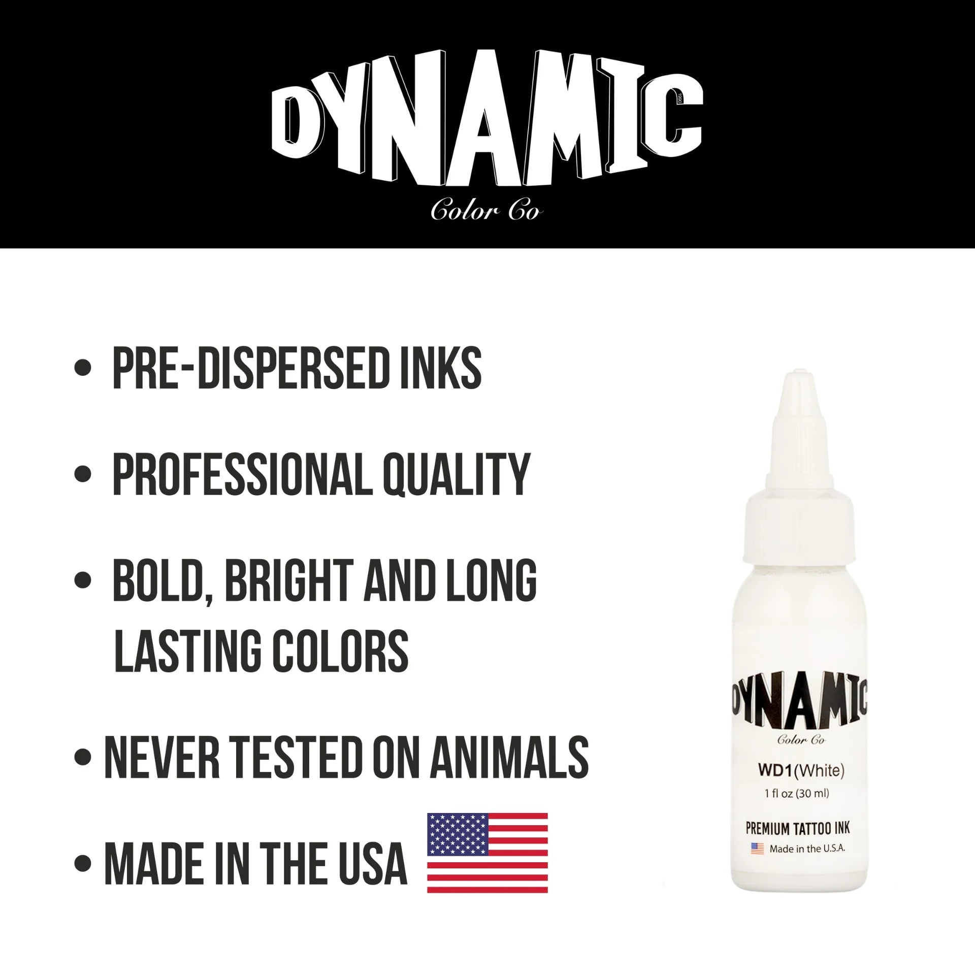 Dynamic White Tattoo Ink 1oz - 5