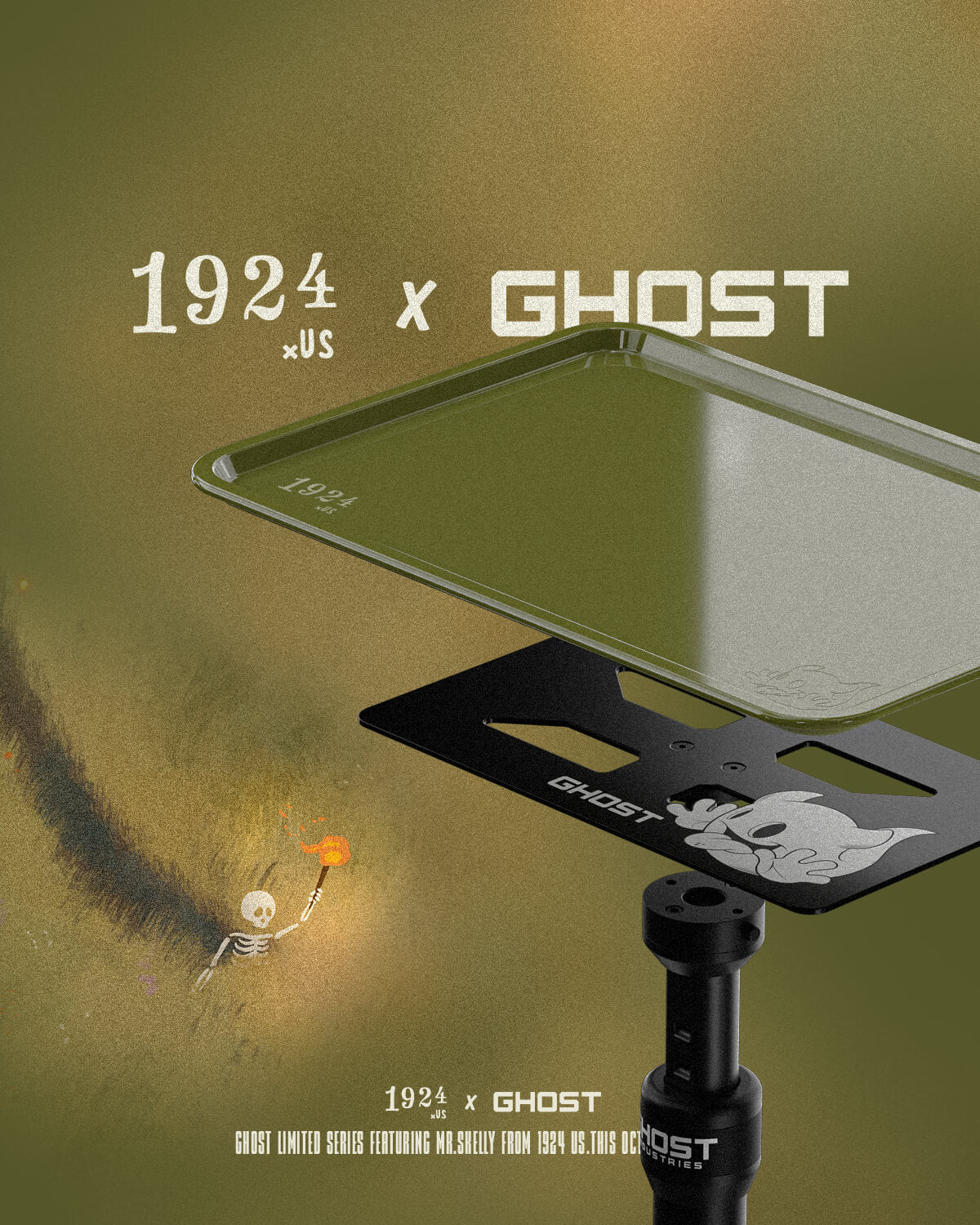 Ghost Tattoo Mr Skelly Tray (Tray Only) - Painful Pleasures