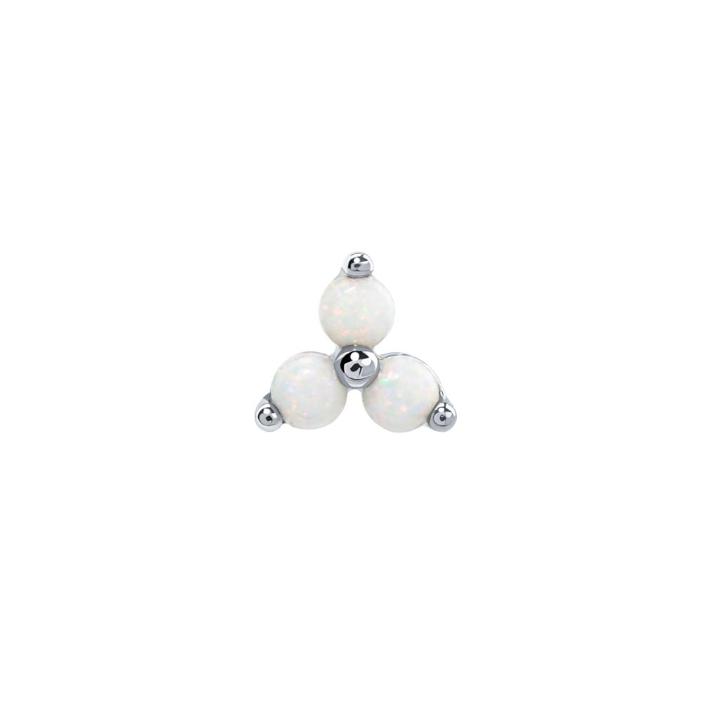 Tilum 14kt Yellow Gold Trinity Opal Threadless Top — Price Per 1 - Painful Pleasures