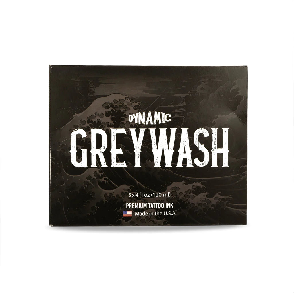 Dynamic Greywash Tattoo Ink Set with Mixing Solution — 5 4oz Bottles