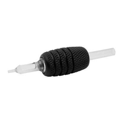 50 pcs | 1" Ruthless Sterile Black Disposable Tattoo Grips 25MM - Monster Steel