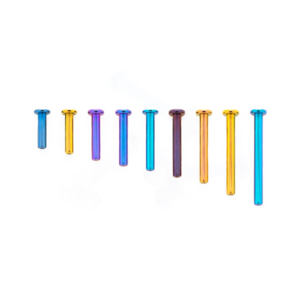 Tilum 14g Titanium Threadless 3mm Flat Disc Labret Post - Price Per 1