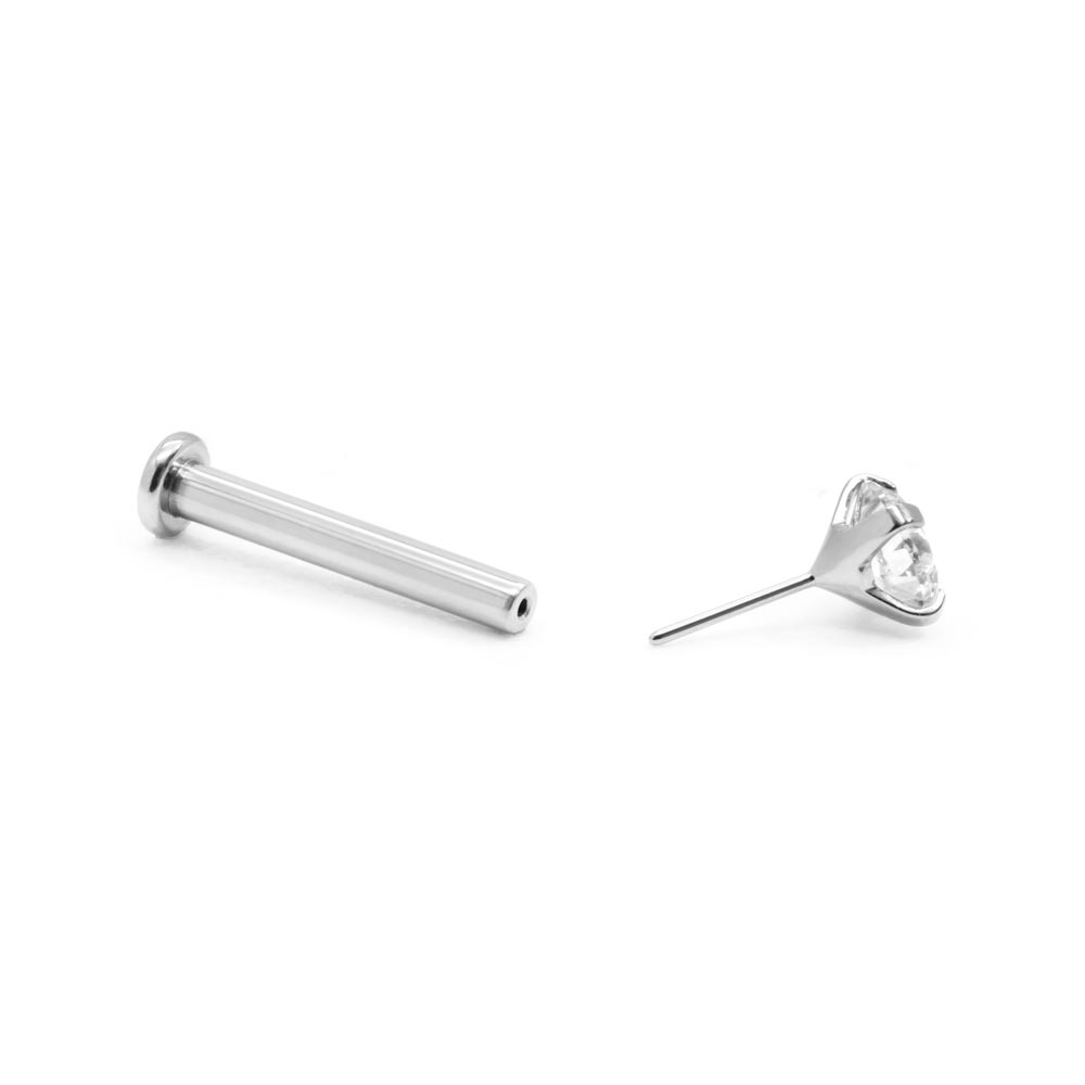 Tilum 14g Titanium Threadless 3mm Flat Disc Labret Post - Price Per 1