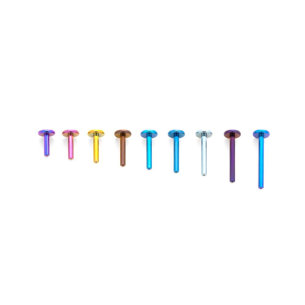 Tilum 14g Titanium Threadless 5mm Flat Disc Labret Post - Price Per 1