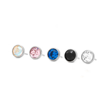 Tilum  Jeweled Titanium Threadless Top - Pick Size - Price Per 1 - Painful Pleasures