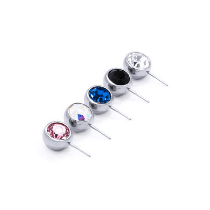 Tilum Titanium 90° Jeweled Threadless Ball Top — Price Per 1 - Painful Pleasures