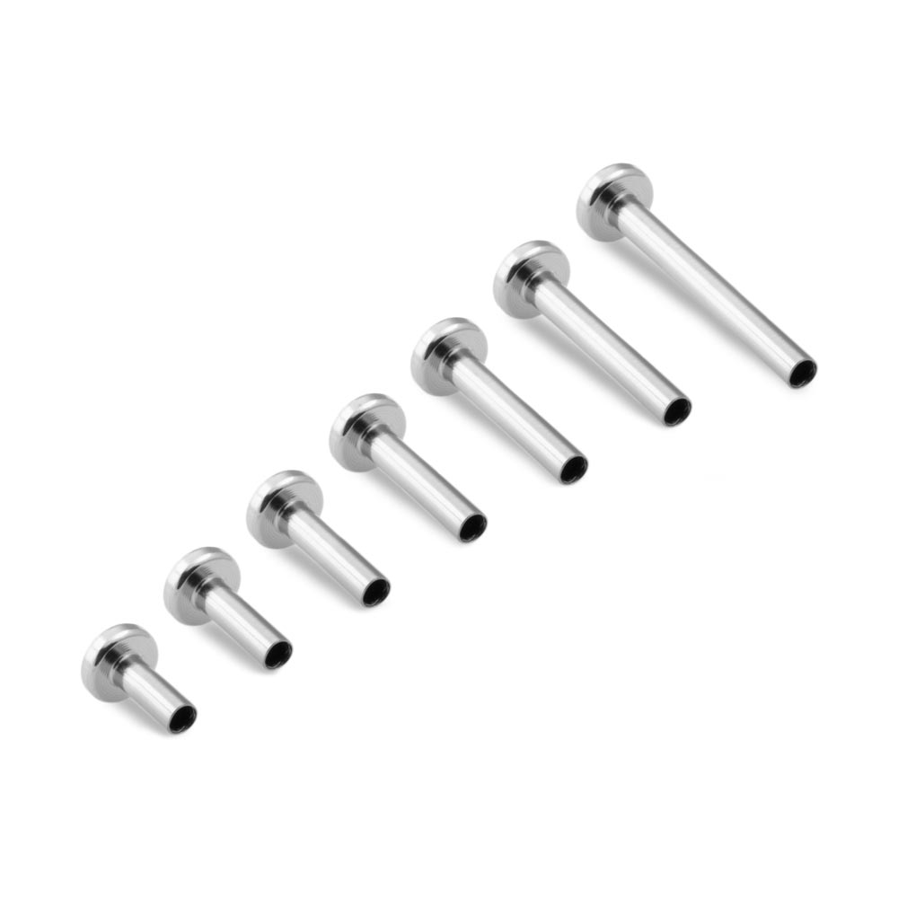 Tilum 14g Internal Flat Back Disc Titanium Labret Post - Price Per 1