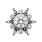 Tilum Grand Jeweled Snowflake Titanium Threadless Top - Price Per 1
