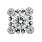 Tilum Squared Jewel Snowflake Titanium Threadless Top - Price Per 1