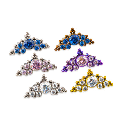 Tilum Jeweled Phoenix Titanium Threadless Top - Price Per 1 - Painful Pleasures