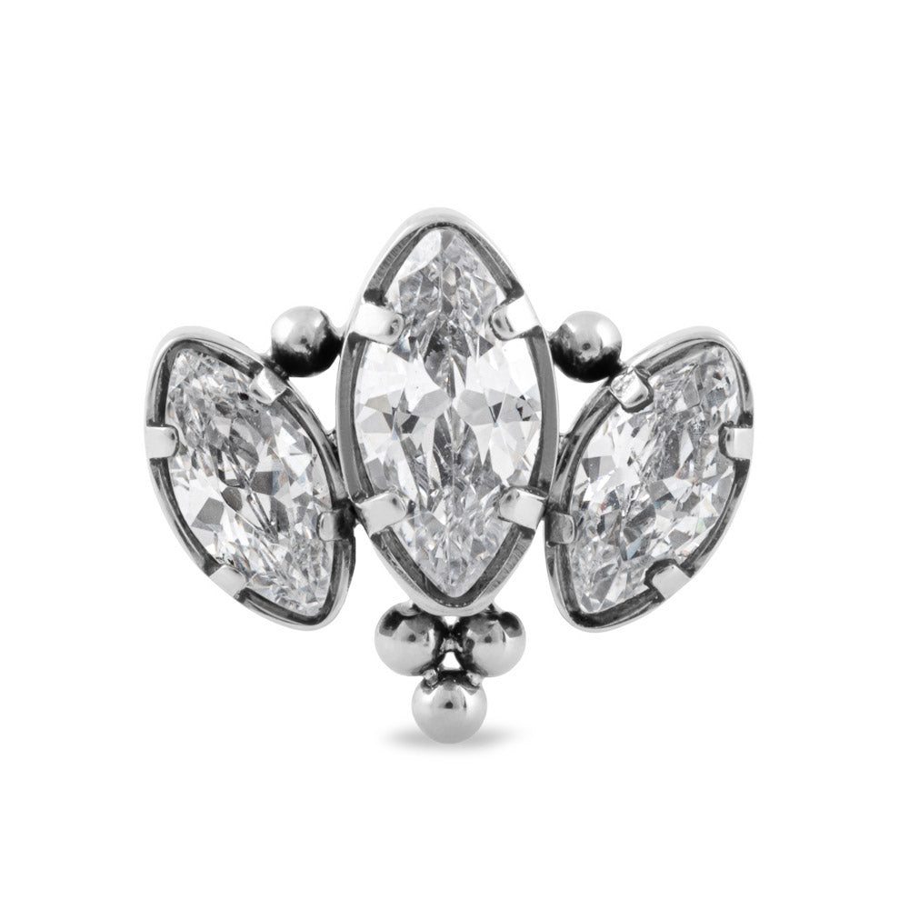 Tilum Jeweled Excellence Titanium Threadless Top - Price Per 1 - Painful Pleasures