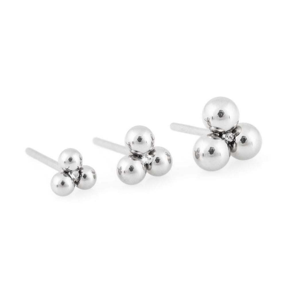 Tilum Triple Bead Titanium Threadless Top - Price Per 1