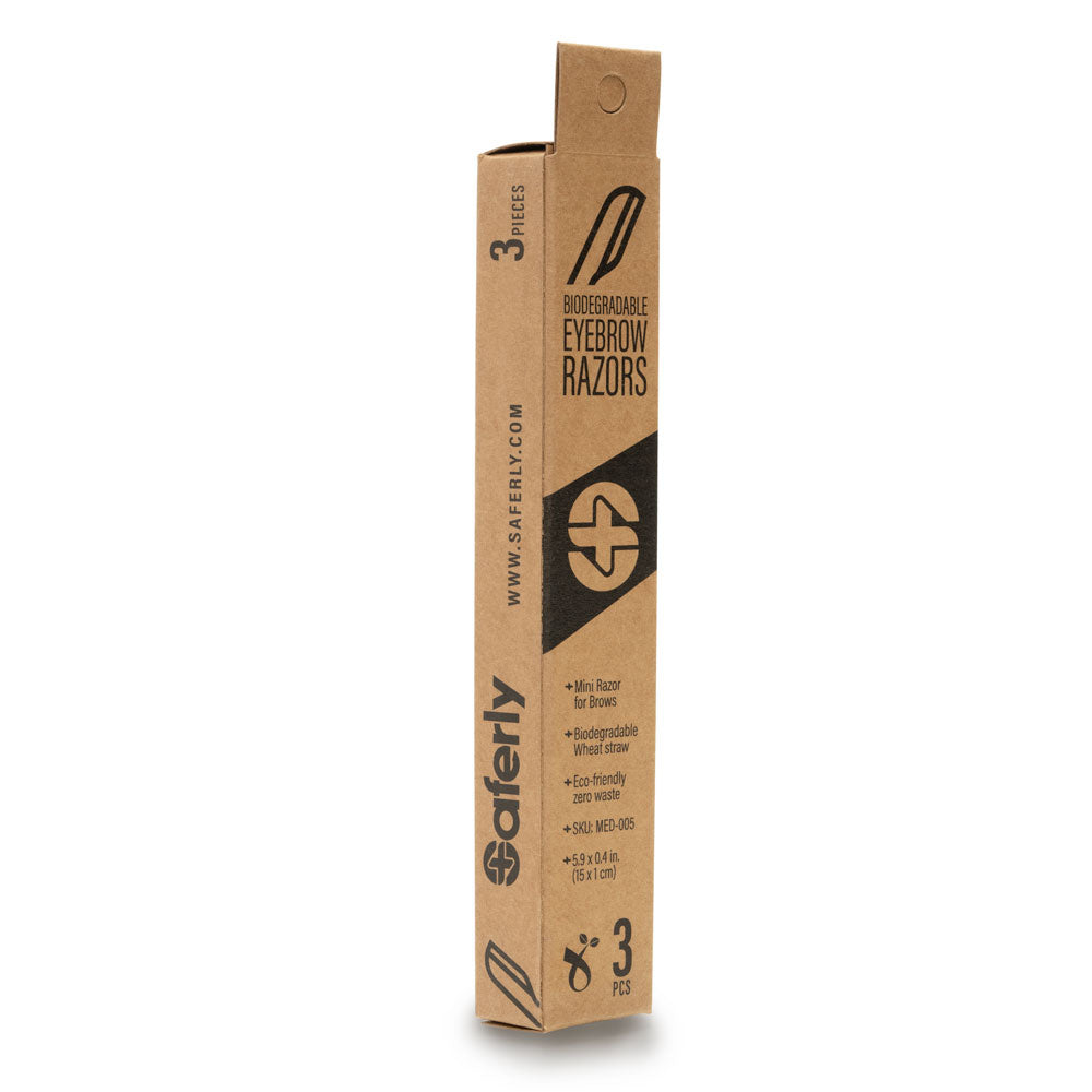 Free Gift - Saferly Biodegradable Eyebrow Razors — Box of 3