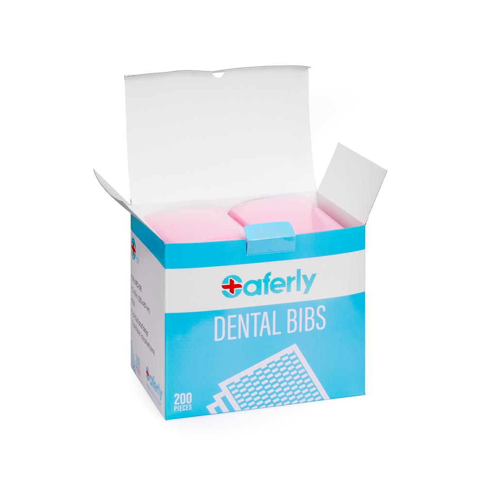 Saferly Dental Bibs 13" x 18" — Box of 200 — Pick Color