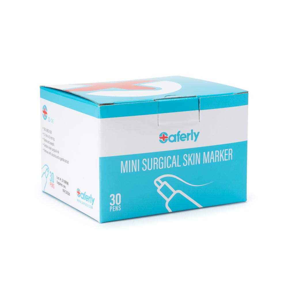 Saferly Mini Surgical Skin Marker — Sterilized and Interchangeable — Single or Box of 30