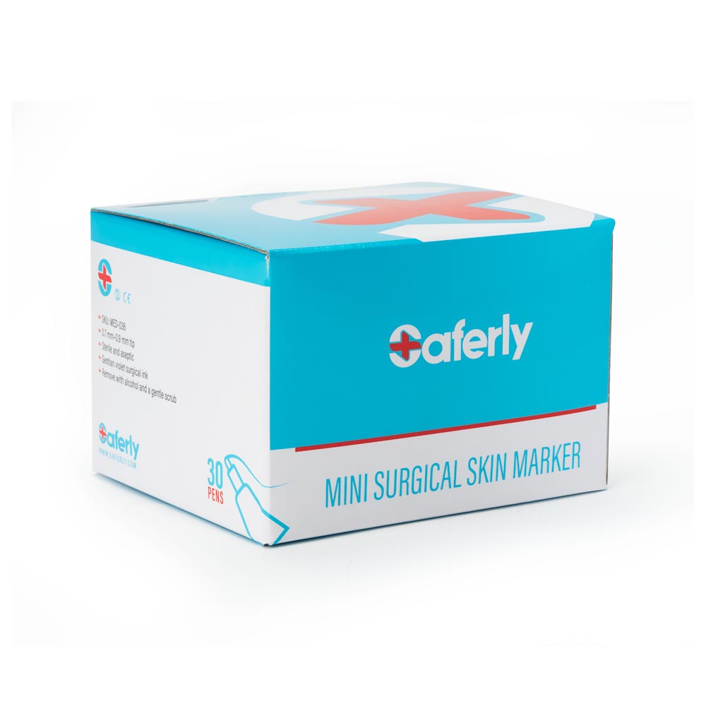 Saferly Mini Surgical Skin Marker — Sterilized and Interchangeable — Single or Box of 30