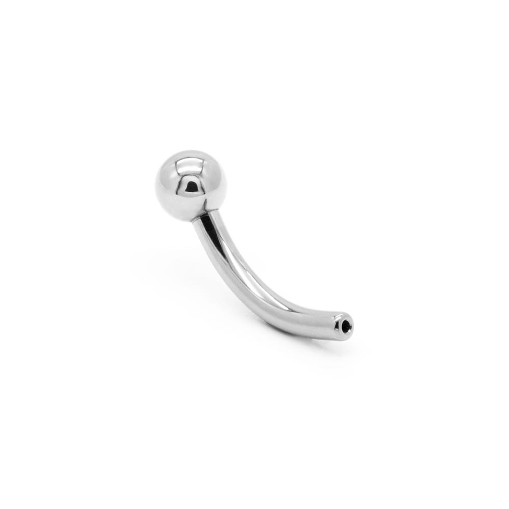 Tilum 16g Titanium Threadless Bent Barbell with 3mm Fixed Ball - Price Per 1