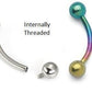 Tilum 14g Internal Titanium Bent Barbell - Price Per 1